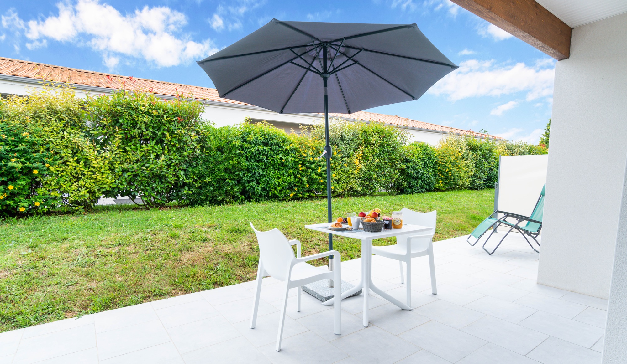 Terrasse privative de la Résidence Gaïa à Jonzac